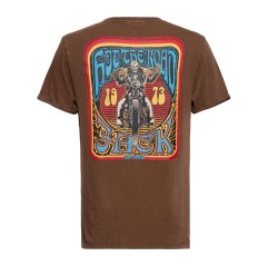 KING KEROSIN T-shirt biker hit the road jack marrone Tg L