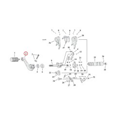 Asta cromata pedale cambio HD Sportster '91-'03