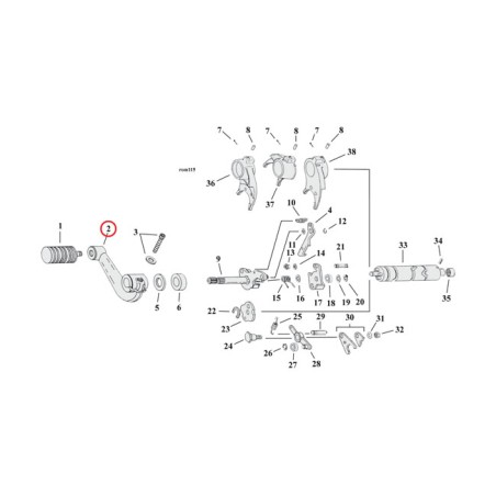 Asta cromata pedale cambio HD Sportster '91-'03
