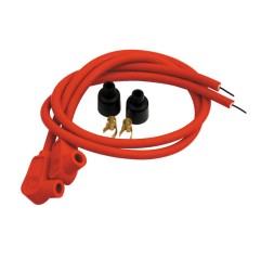 Coppia cavi candela universali 8mm colore Rosso